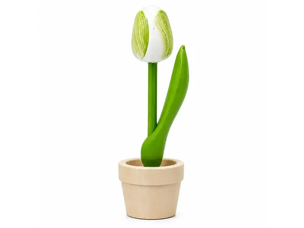 Witte houten Tulp in een Potje