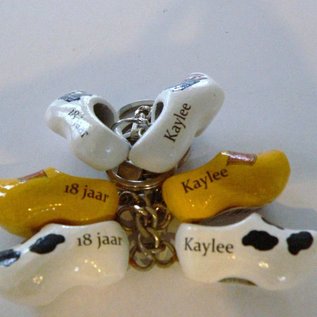 Clog keychain with text