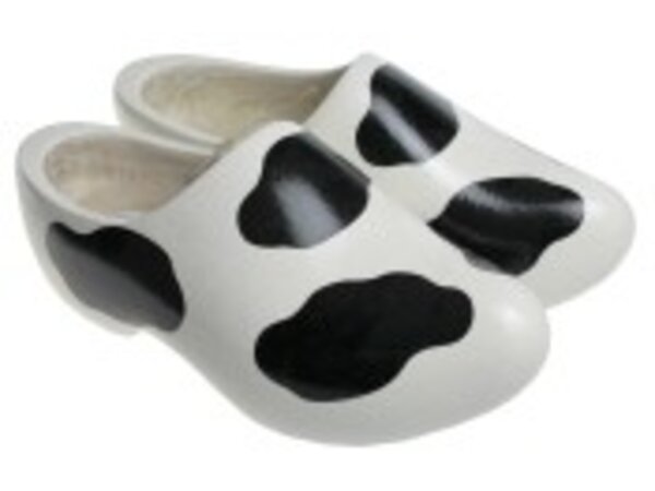 Nijhuis klompenfabriek Wooden shoes with cow spots