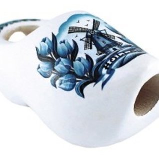 Clog tie 8 cm with delft blue windmill
