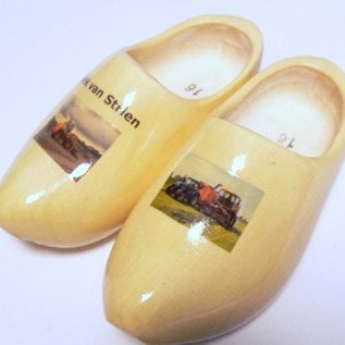 Wooden shoes with photo