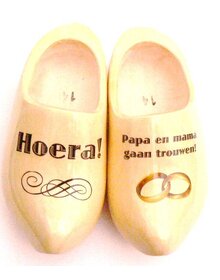 wedding wooden shoes