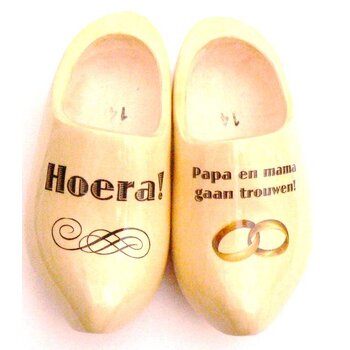 wedding wooden shoes