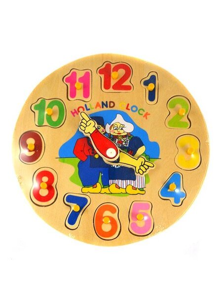 wooden puzzle clock