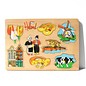 wooden puzzle board with Dutch pictures