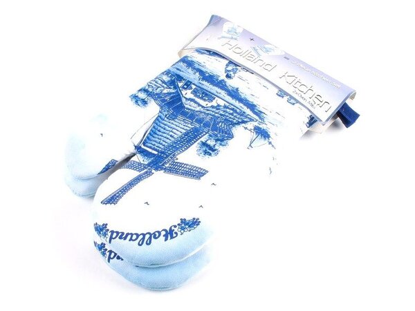 Delft Blue oven gloves
