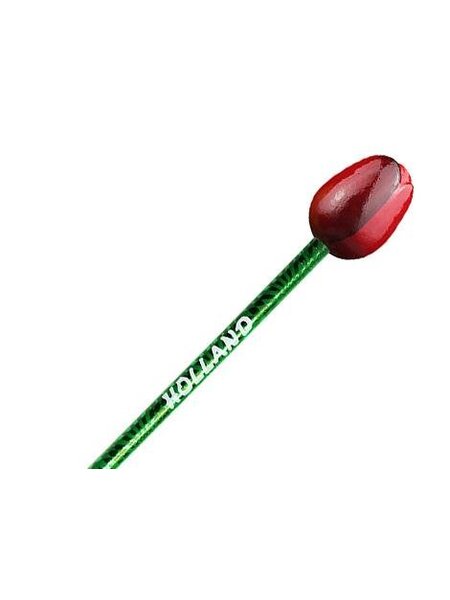 Red wooden tulip pencil