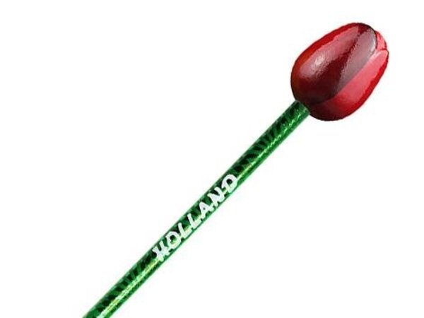 Rode houten tulp potlood