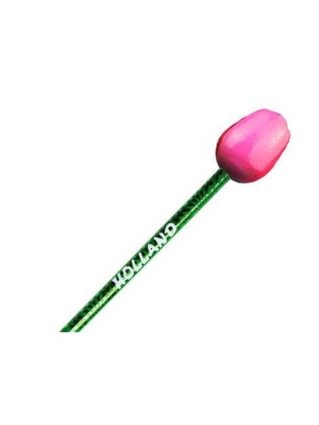 Pink wooden tulip pencil