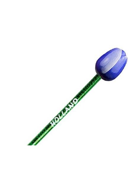 Blue wooden tulip pencil