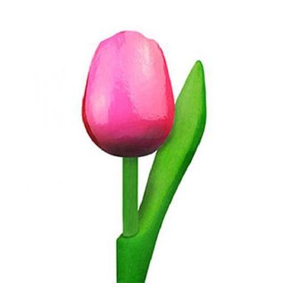 houten tulpen in de kleur rose 20cm