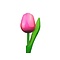  wooden tulips rose 20cm