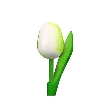 Houten tulpen in de kleur wit 20cm Houten tulpen in de kleur wit 20cm