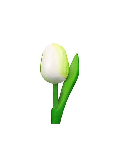 wooden tulips white 20cm