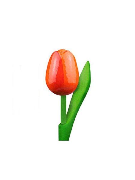 wooden tulips orange 20cm