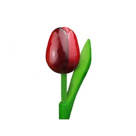 red wooden tulip