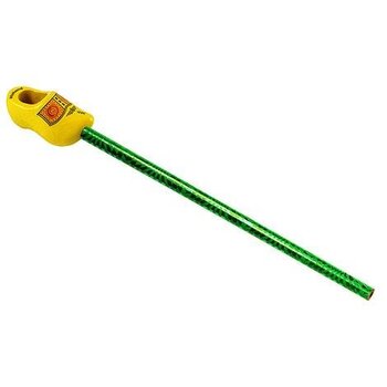 Pencil with a yellow clog