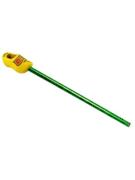 Pencil with a yellow clog