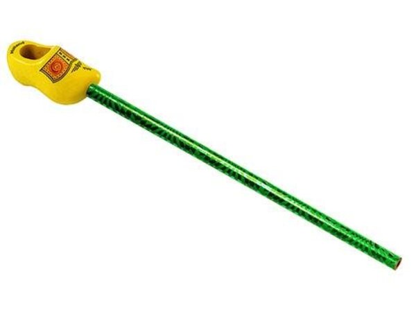 Pencil with a yellow clog