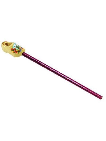 Pencil clog in the color clear lacquered