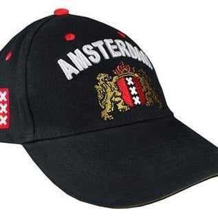 cap in the color black with the Amsterdam Weapen