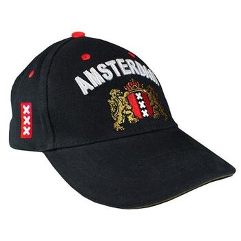 zwarte cap met Amsterdam Wapen