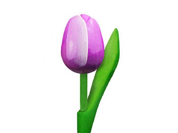 wooden tulips purple 20cm