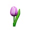  wooden tulips purple 20cm