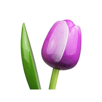 Tulpen aus Holz in Lila