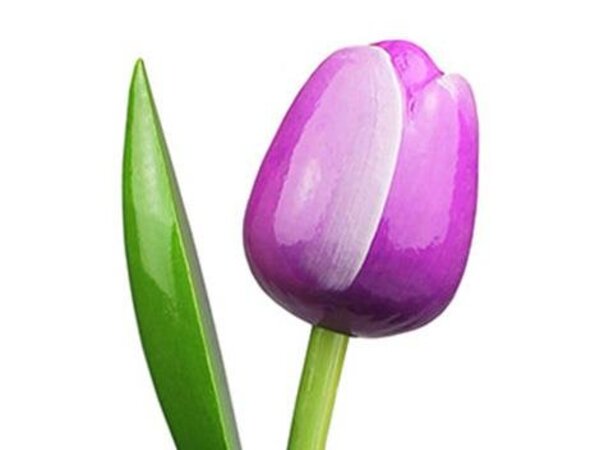 Tulpen aus Holz in Lila