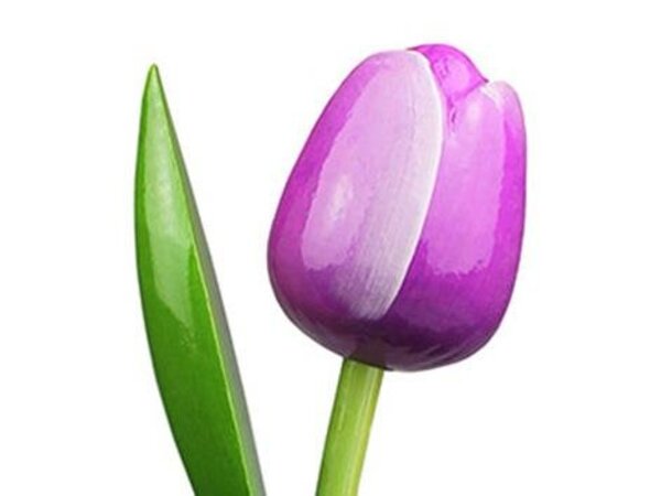 Tulpen aus Holz in Lila