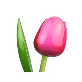 houten tulpen in de kleur rose