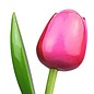 houten tulpen in de kleur rose