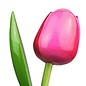 wooden tulips in the color rose
