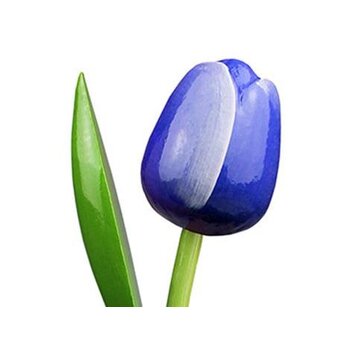 Tulpen aus Holz in Blau