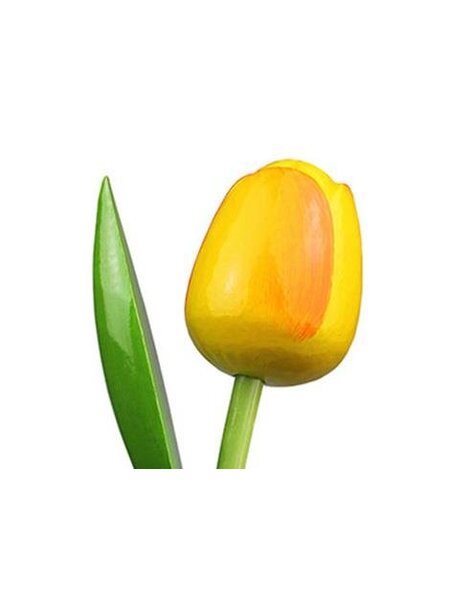 Yellow wooden tulips