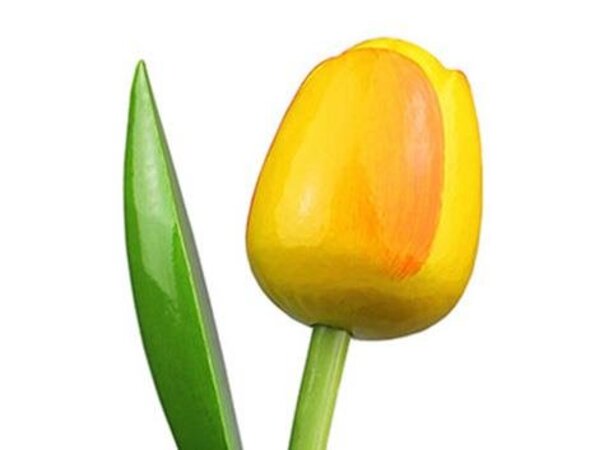 Yellow wooden tulips