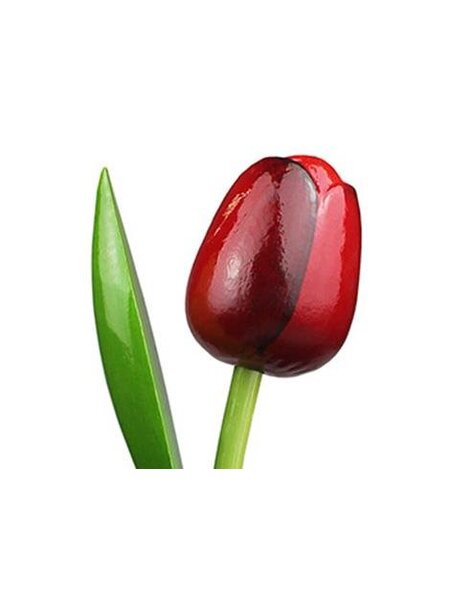 Wooden tulips red