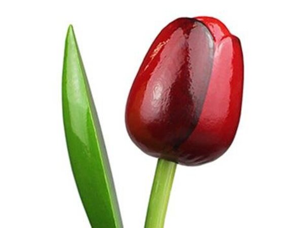 Wooden tulips red