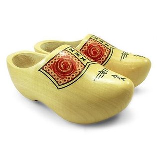 Dutch lacquered farmer children wooden shoes