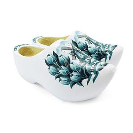 Delft blue wooden shoes