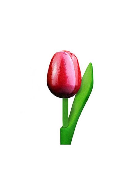 wooden tulips in the color red/white 20cm