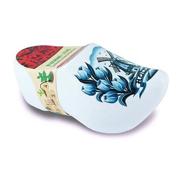 Clogs mit Blumen Delft Blau