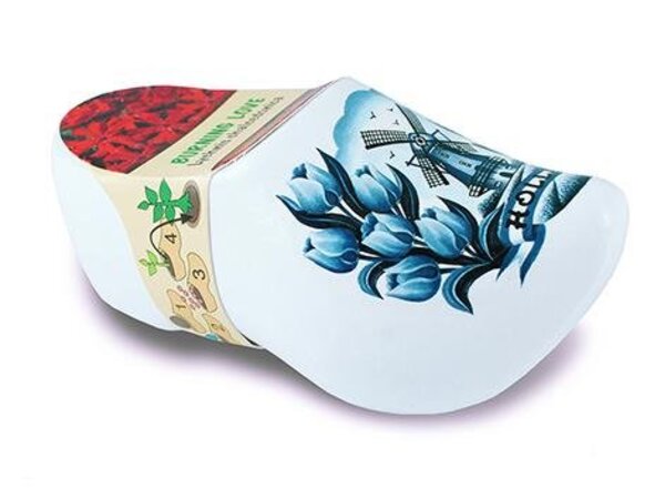 Klompje met bloemetjes Delftsblauw