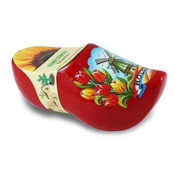 Souvenirsclog mit Blumen rot