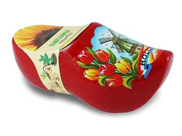 Souvenirsclog mit Blumen rot Souvenirsclog mit Blumen rot