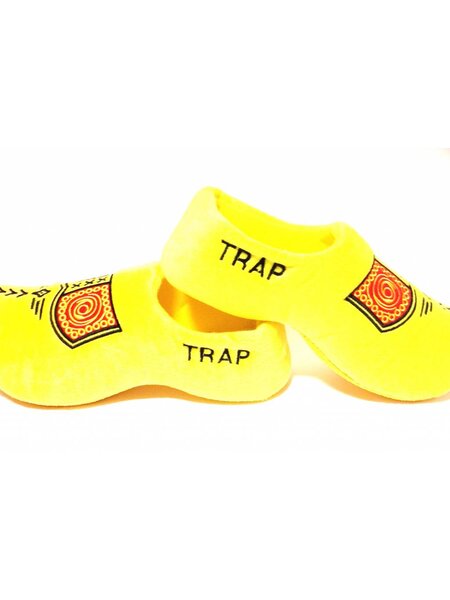 clog slipper with embroidered text