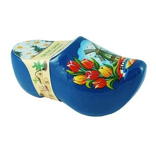 Clogs with flowers blue