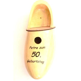 Vogelhaus Clog mit Text gemalt