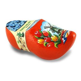 Clogs mit Blumen Orange